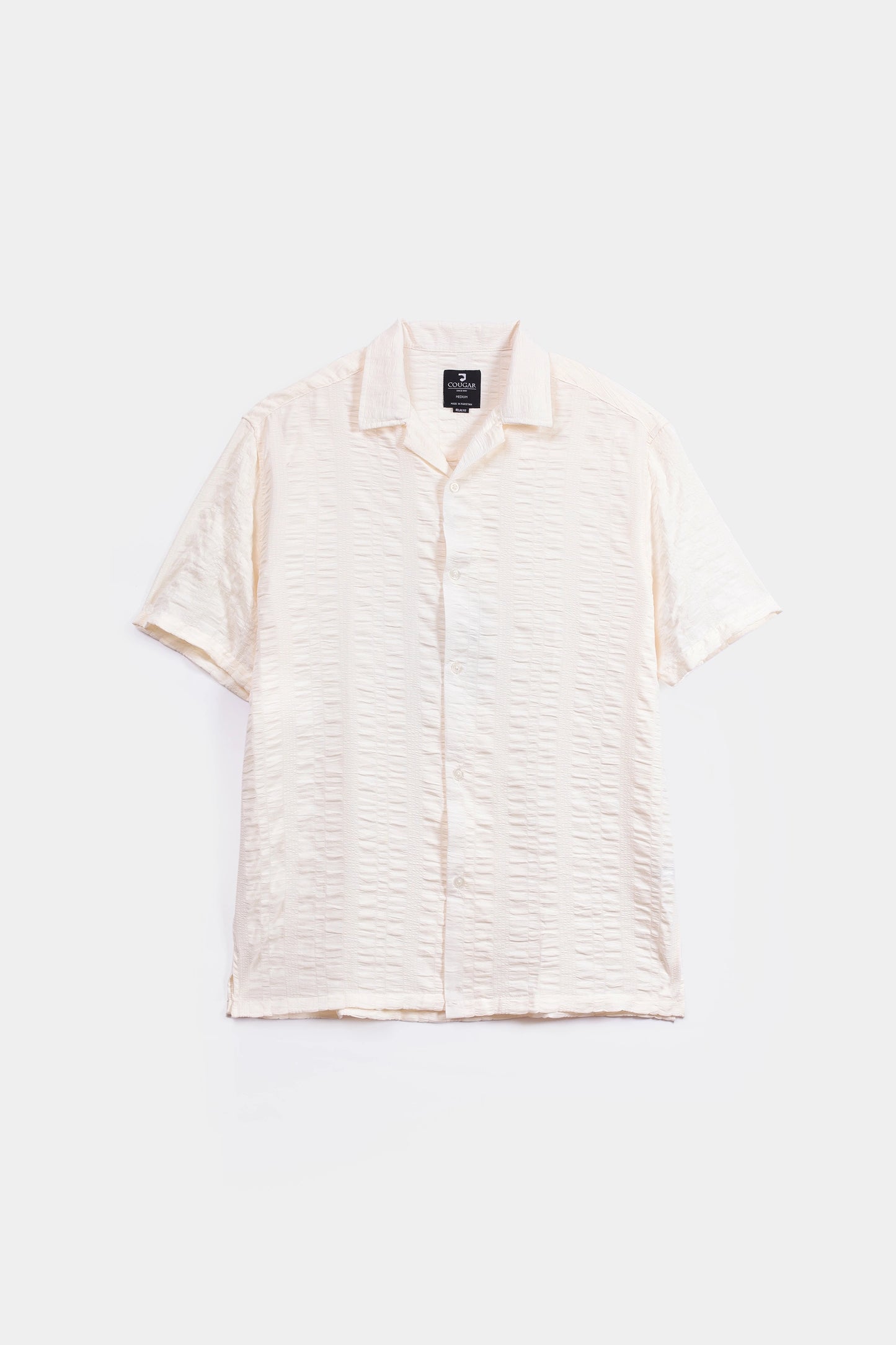 Relaxed Fit Seersucker Shirt - Cougar Clothing