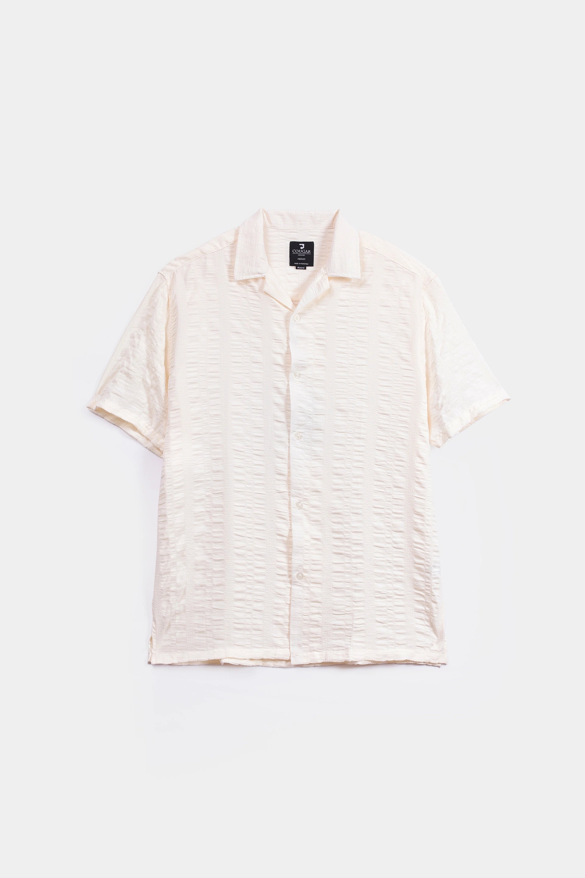 Relaxed Fit Seersucker Shirt - Cougar Clothing