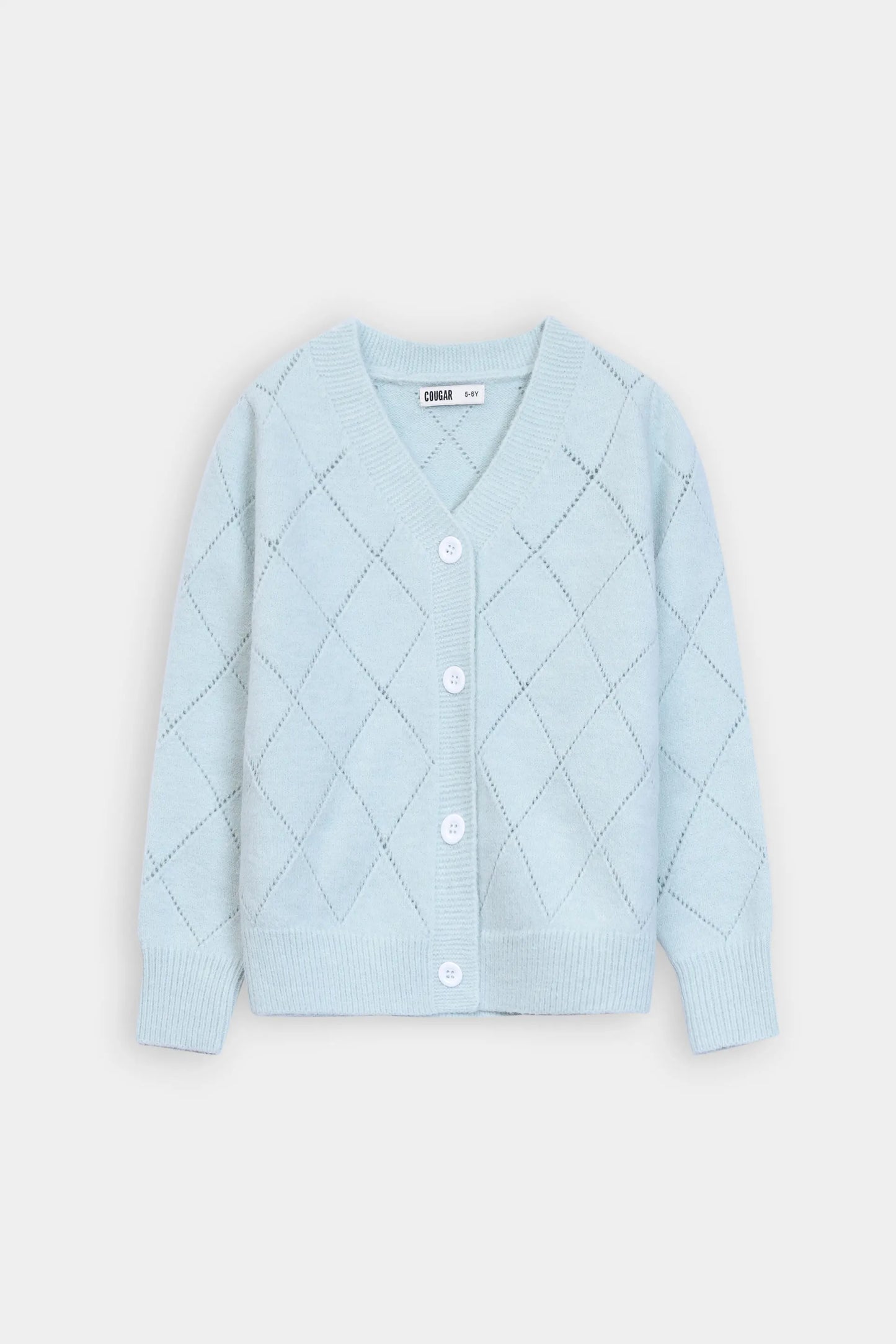 Argyle Pattern Knit Cardigan - Cougar Clothing