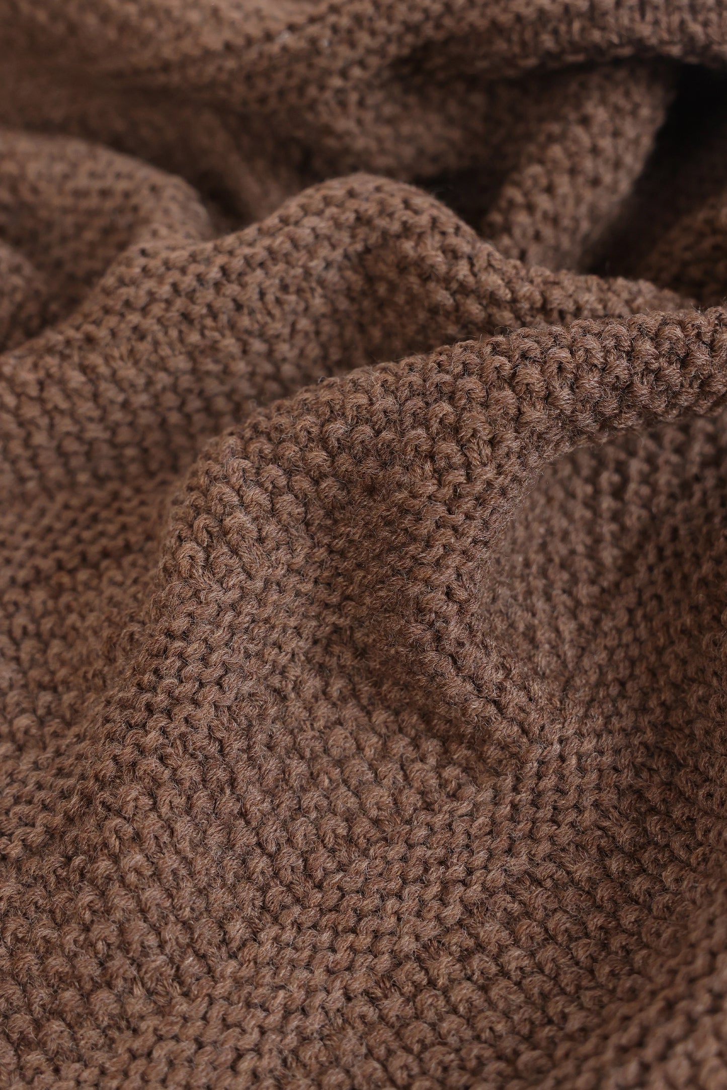 Knitted Scarf With Fringes