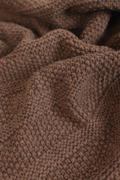 Knitted Scarf With Fringes