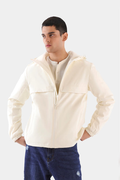 Hooded Zipper With Horizontal Seams