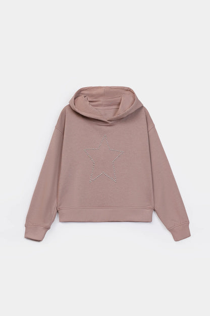 Rhinestone Star Hoodie - Cougar Clothing