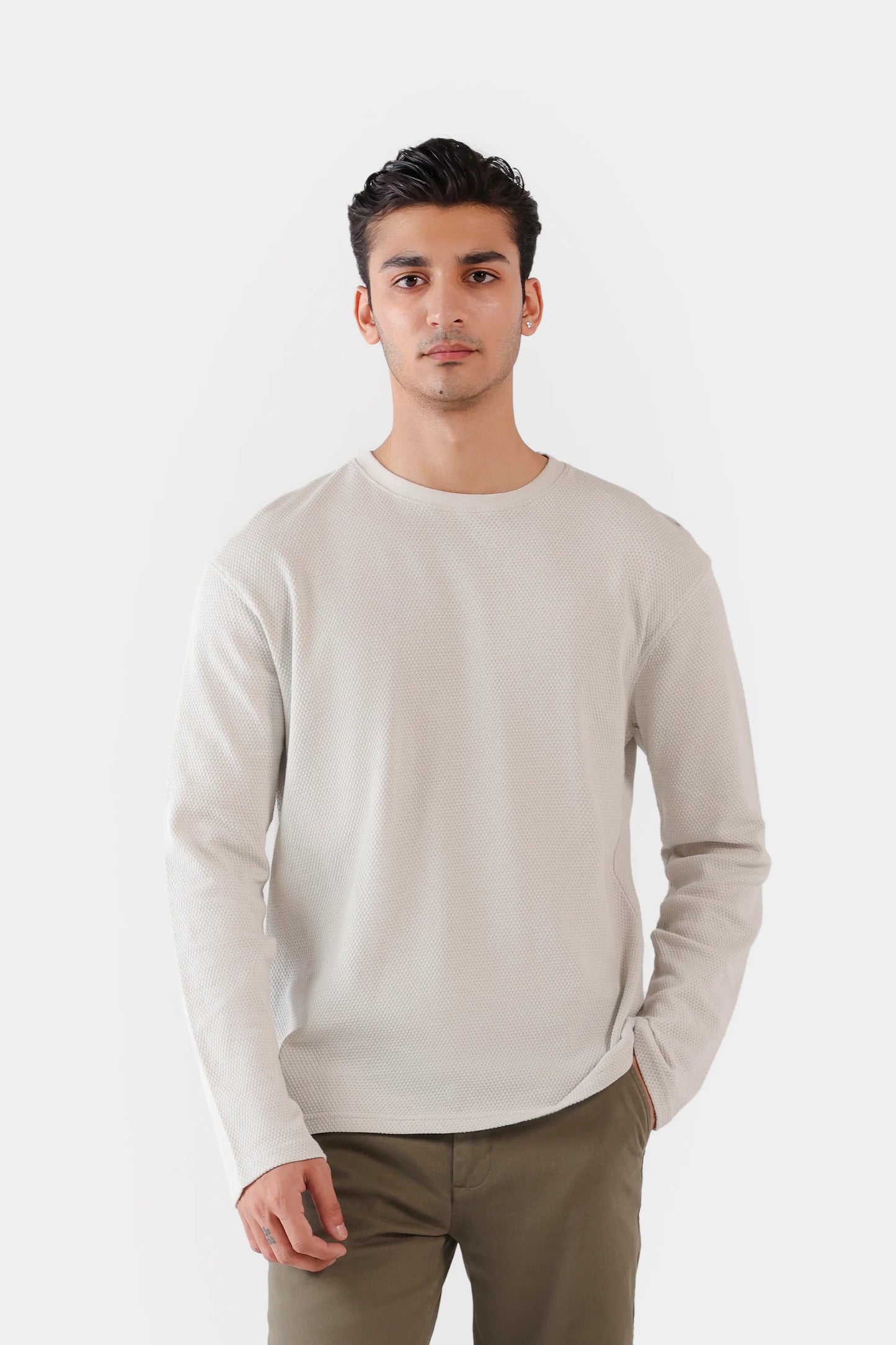 Waffle Knit Henley T-Shirt - Cougar Clothing