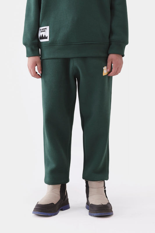 Printed Brushed-Inside Trousers