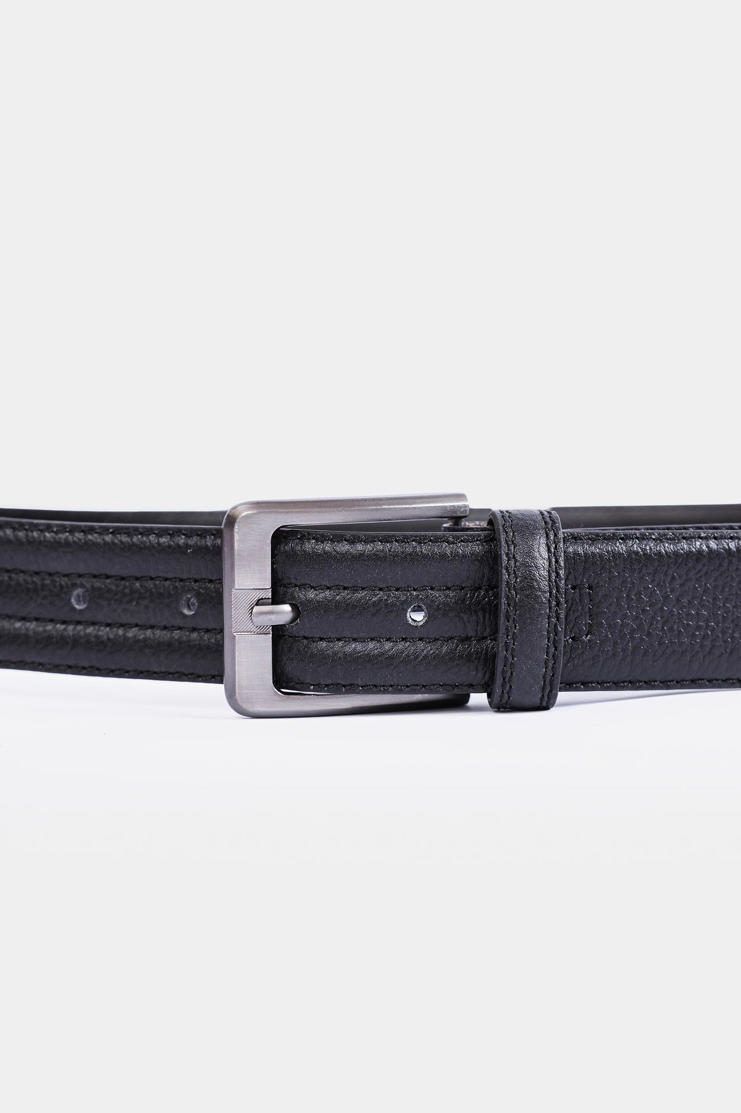 Leather Belt With Metal Buckle - Cougar Clothing