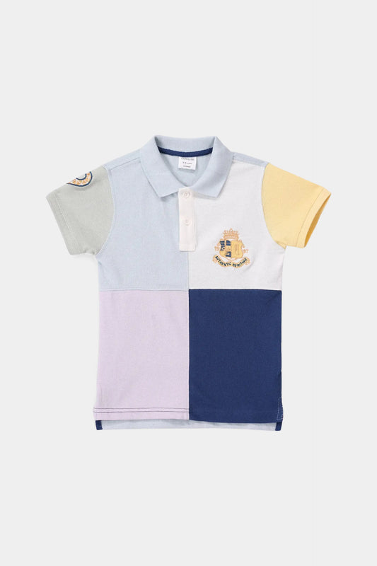 Color Block Embroidered Polo - Cougar Clothing