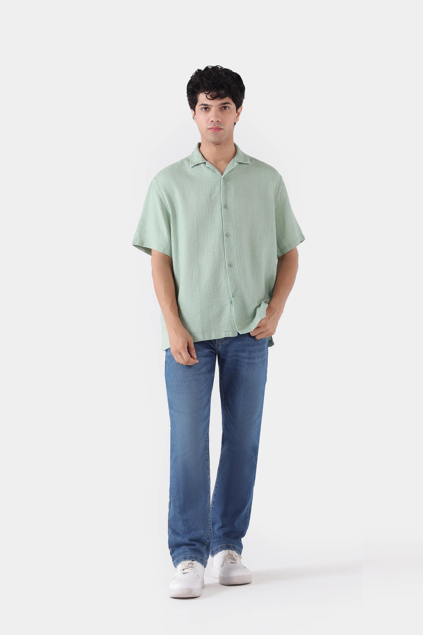 Textured Resort Collar Shirt - Cougar Clothing