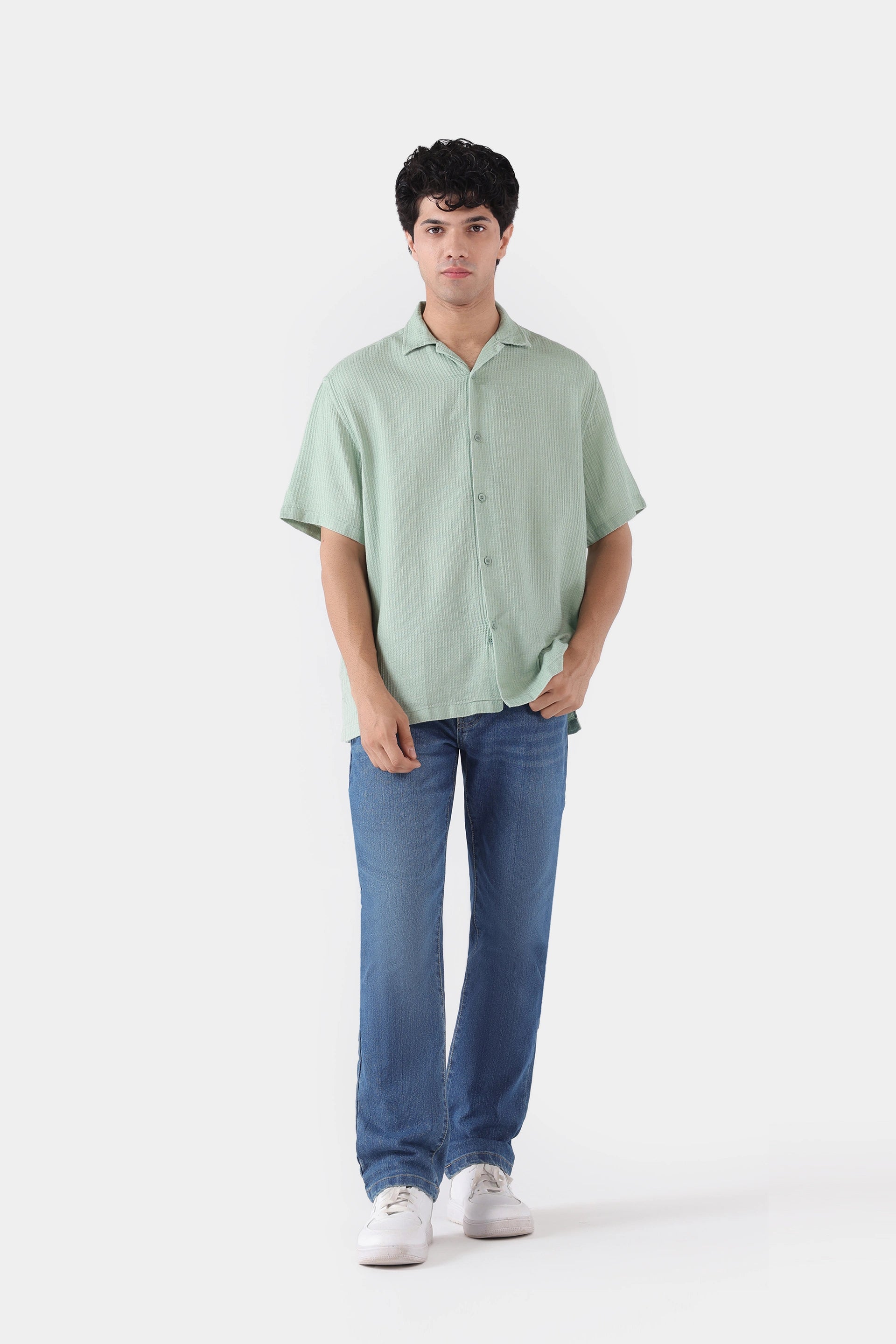 Textured Resort Collar Shirt - Cougar Clothing