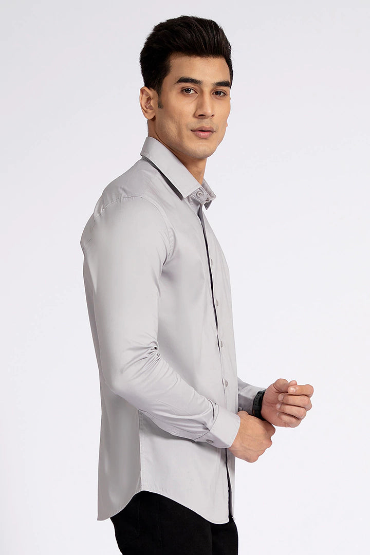 Grey Slim Fit Casual Shirt