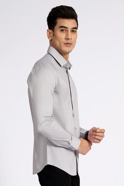 Grey Slim Fit Casual Shirt