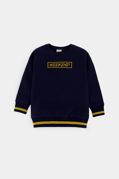 Embroidered Text Sweatshirt - Cougar Clothing