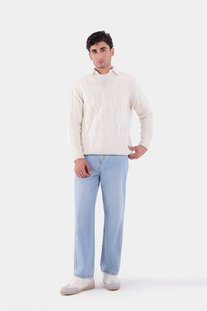 Cable Knit Sweater - Cougar Clothing