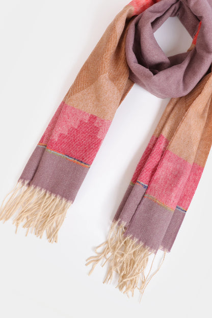 Color Block Knitted Shawl