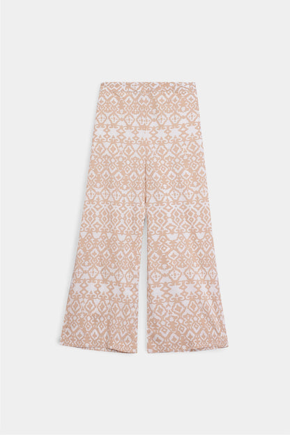 Patterned Wide-Leg Trousers - Cougar Clothing