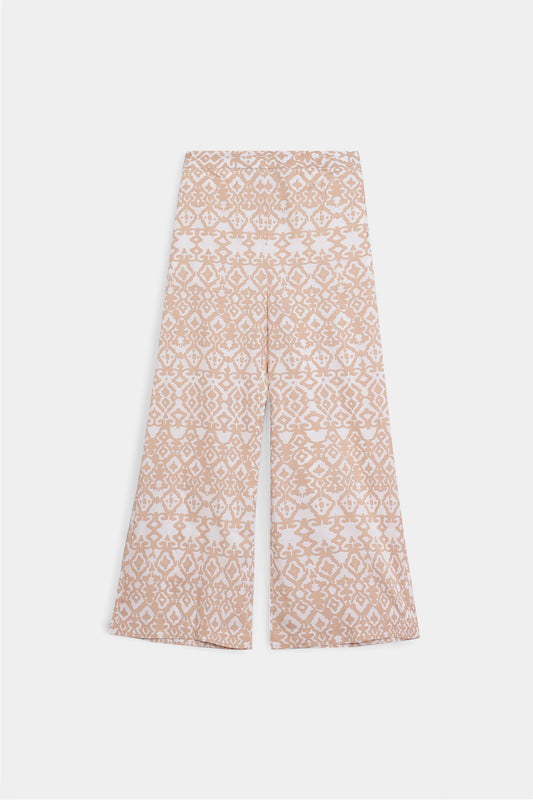 Patterned Wide-Leg Trousers - Cougar Clothing