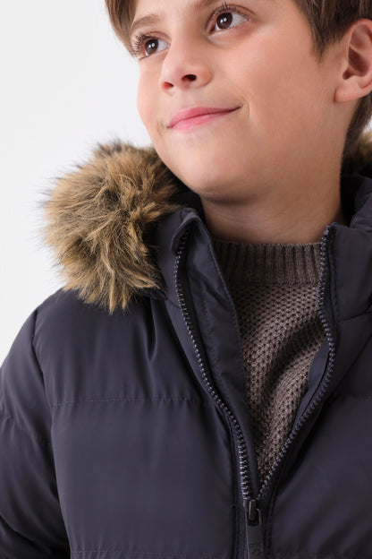 Quilted Faux Fur Jacket