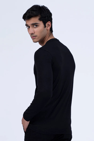 Black Full Sleeves T-Shirt