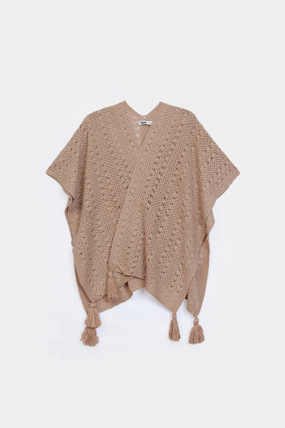 Cable Knit Cape Shawl - Cougar Clothing