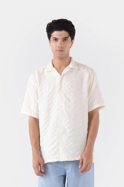 Relaxed Fit Seersucker Shirt - Cougar Clothing