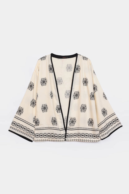 Cotton Viscose Printed Kimono - Cougar Clothing