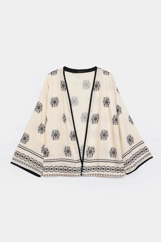 Cotton Viscose Printed Kimono - Cougar Clothing