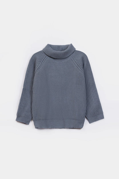 Roll Neck Purl Knit Sweater - Cougar Clothing