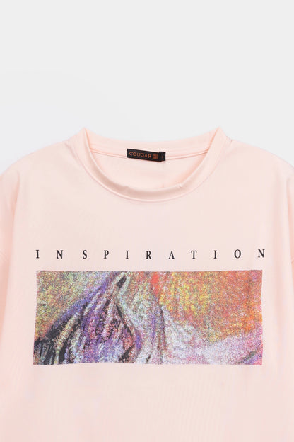 Blended Interlock Graphic T-Shirt - Cougar Clothing