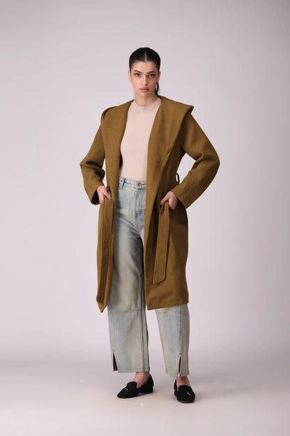 Mélange Hooded Coat - Cougar Clothing