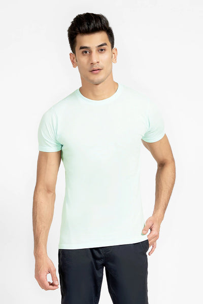 Aqua Round Neck T-Shirt