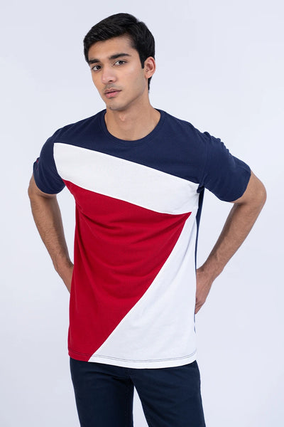 Color Block Relax Fit T-Shirt