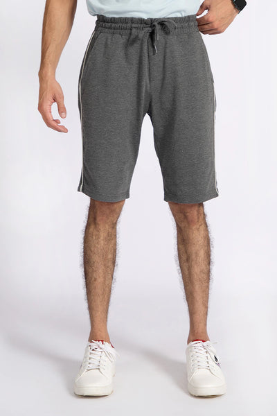 Charcoal Side Striped Relax Fit Shorts