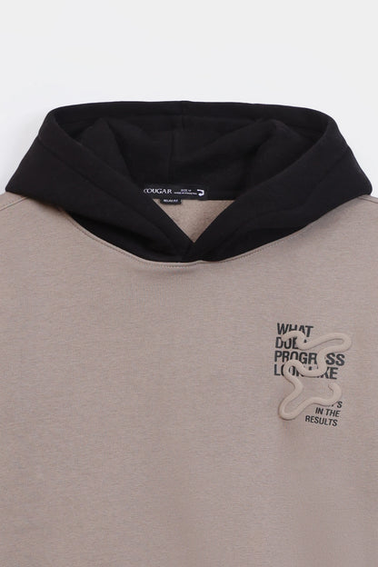 Contrast Hood Fleece Hoodie - Cougar Clothing