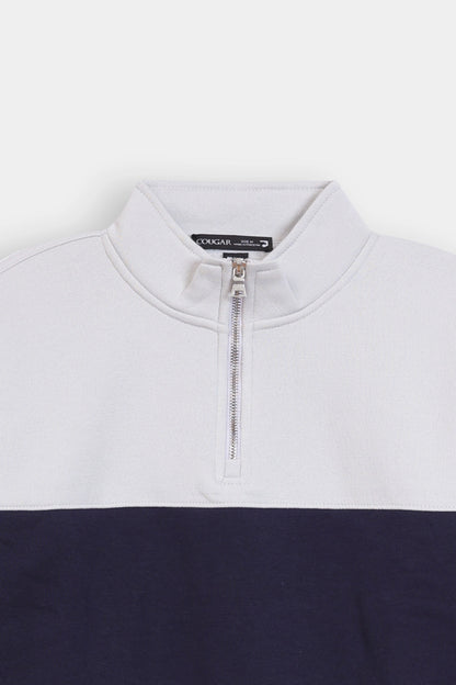 Color Block Quarter-Zip Sweatshirt