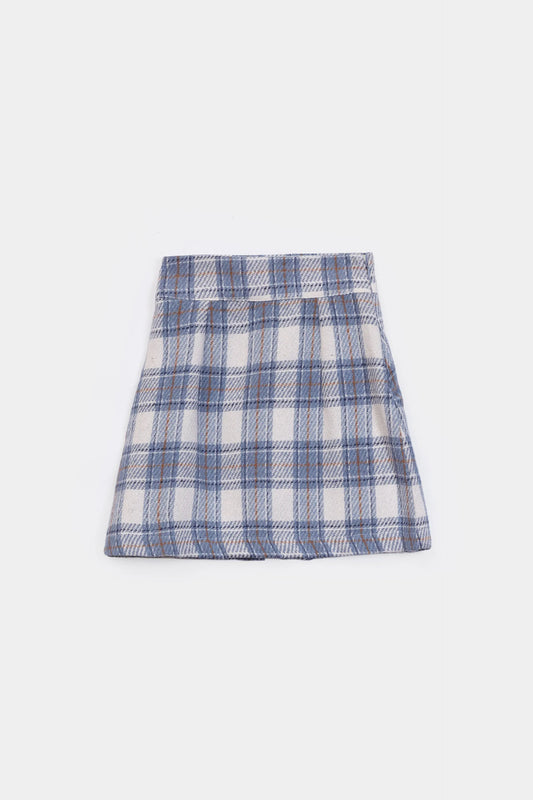 Woolen Check Skirt - Cougar Clothing