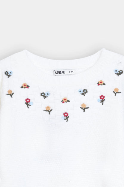 Floral Embroidered Jumper - Cougar Clothing