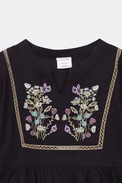 Embroidered Cambric Dress - Cougar Clothing