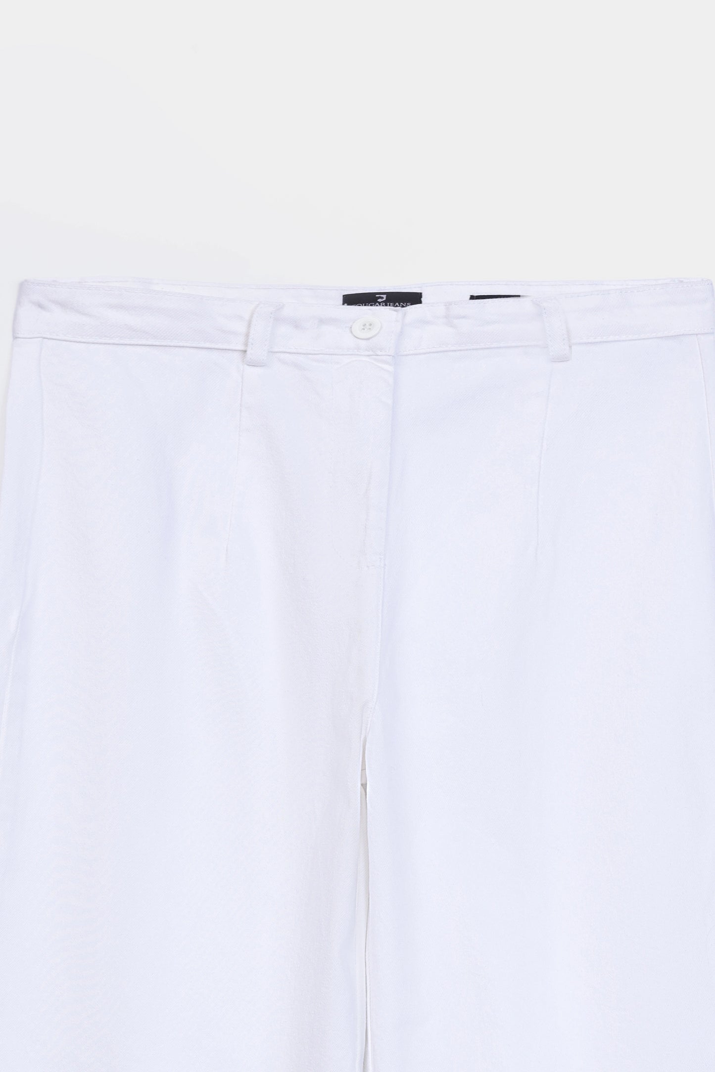 Wide Leg Fit Printed Hem Jeans - Cougar Clothing