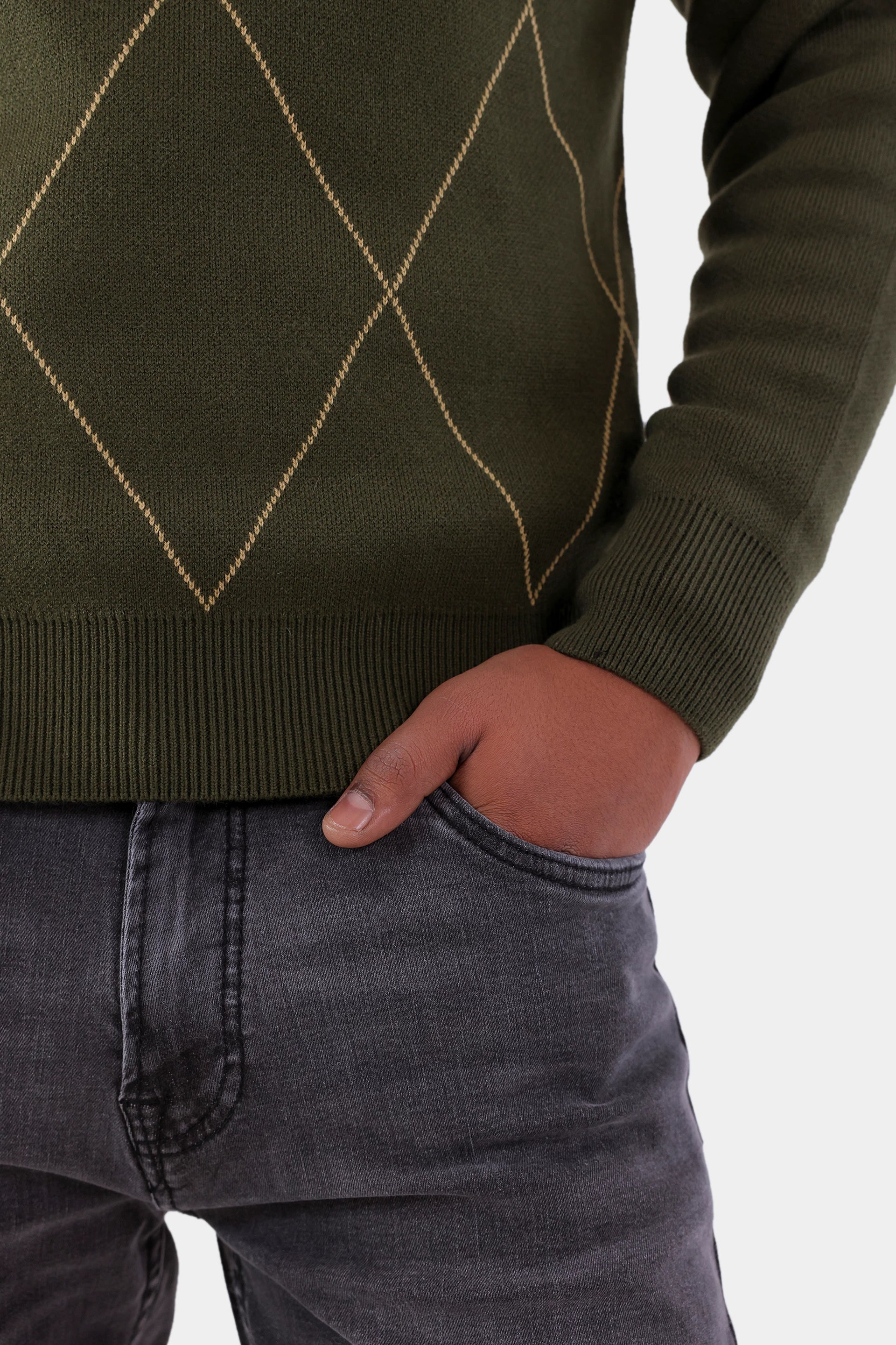 Argyle Knit Sweater - Cougar Clothing