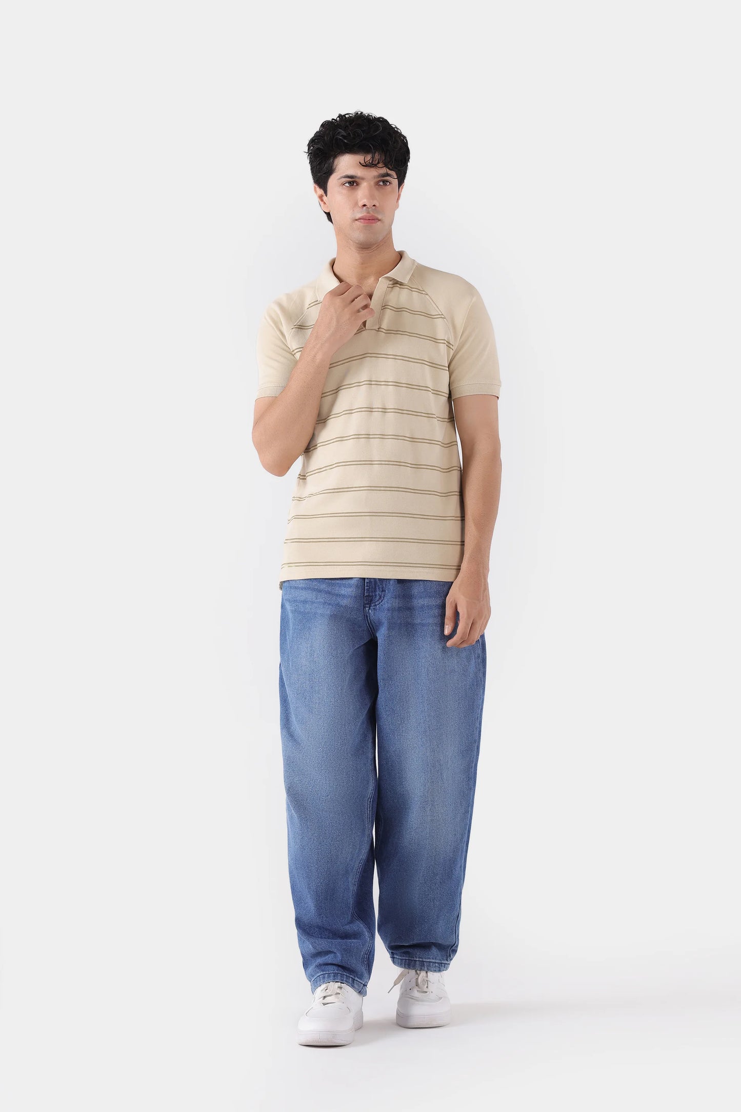 Raglan Striper Polo - Cougar Clothing