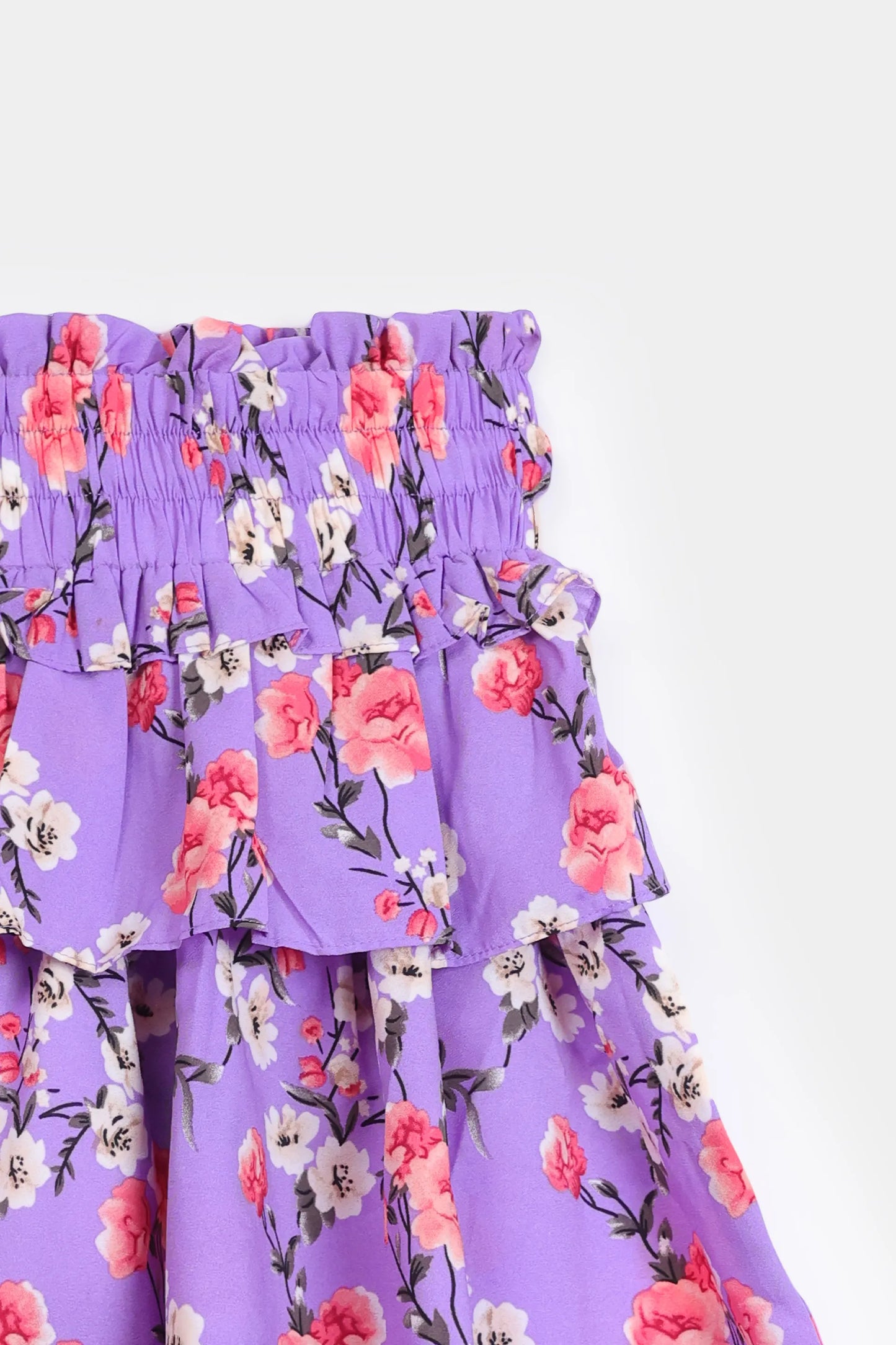 Frilled Printed Skirt - Cougar Clothing