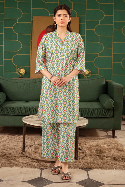 Printed Kurti With Trousers