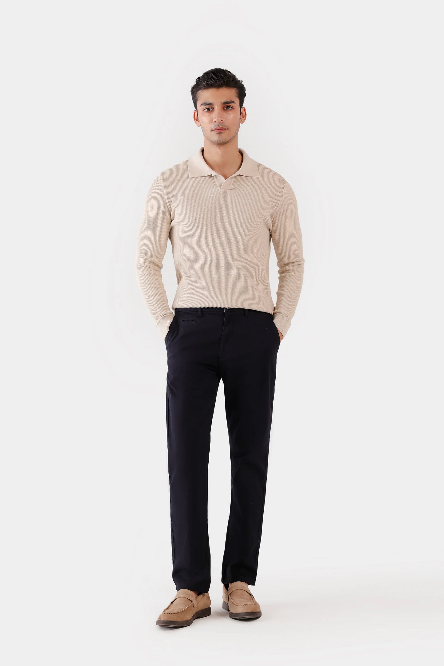 Relaxed Textured Chino Pants - Cougar Clothing