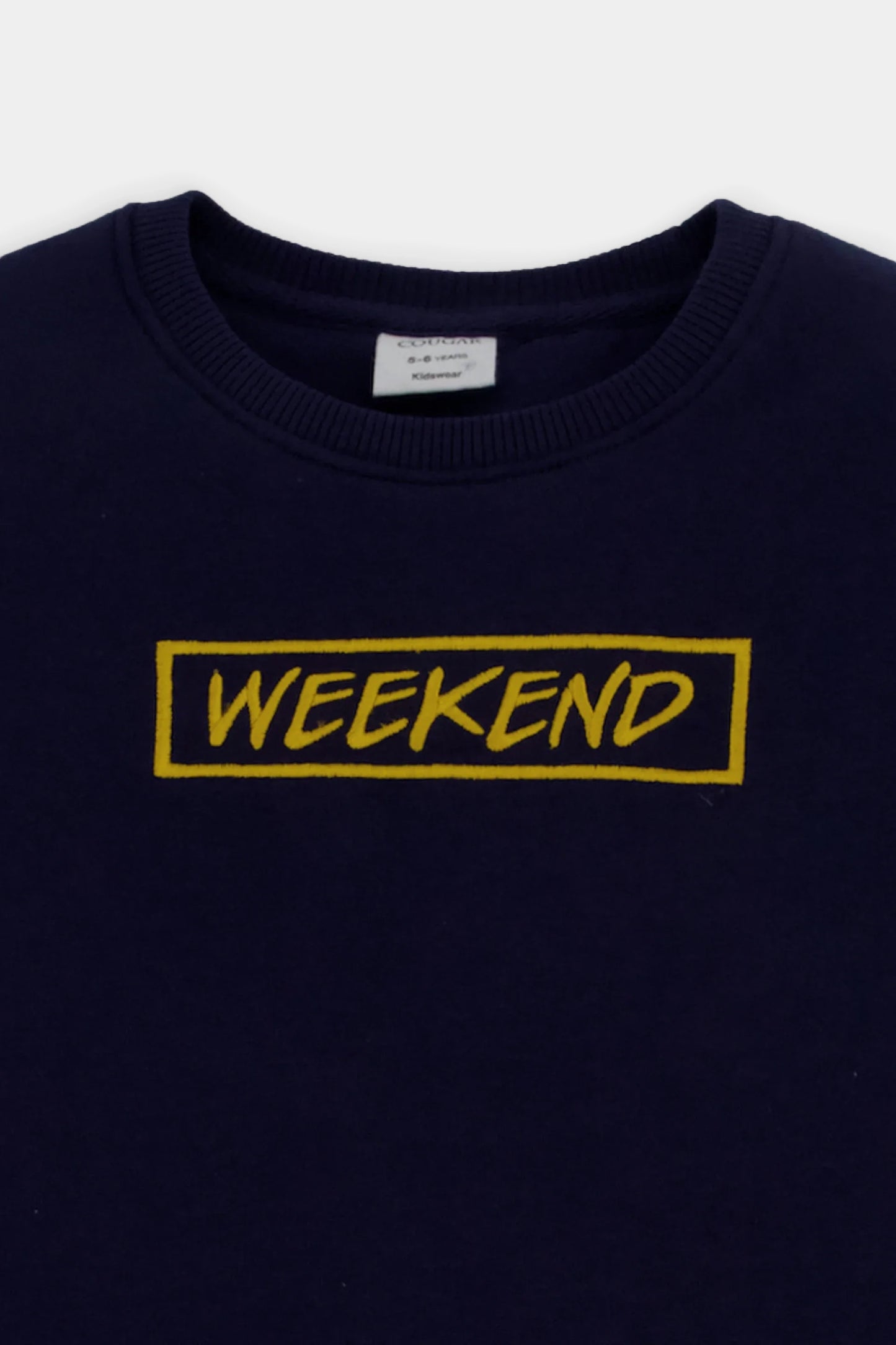 Embroidered Text Sweatshirt - Cougar Clothing