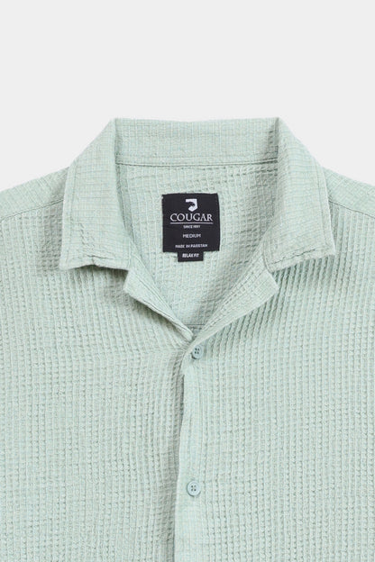 Textured Resort Collar Shirt - Cougar Clothing
