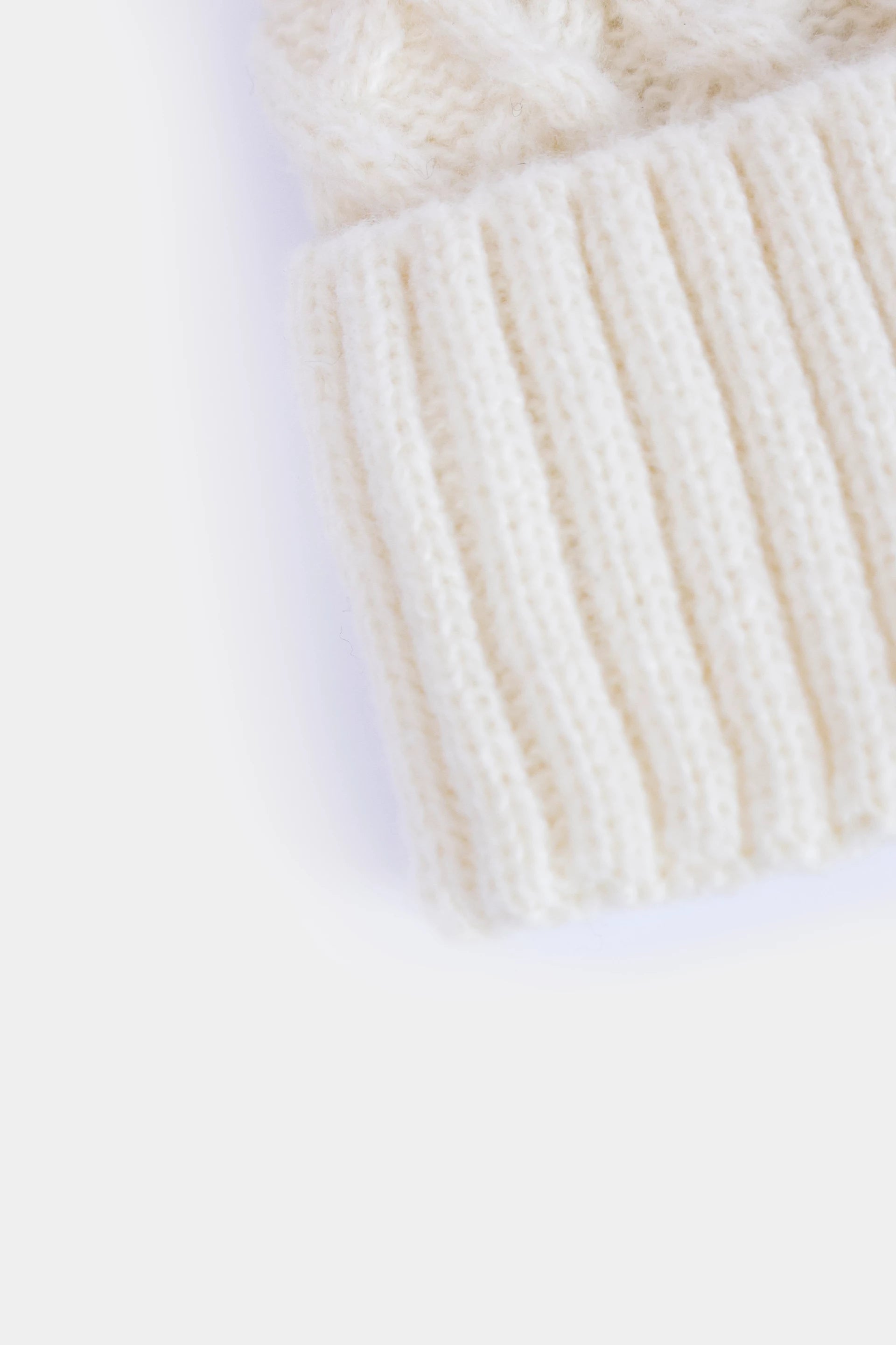 Criss-Cross Knit Pom-Pom Beanie - Cougar Clothing