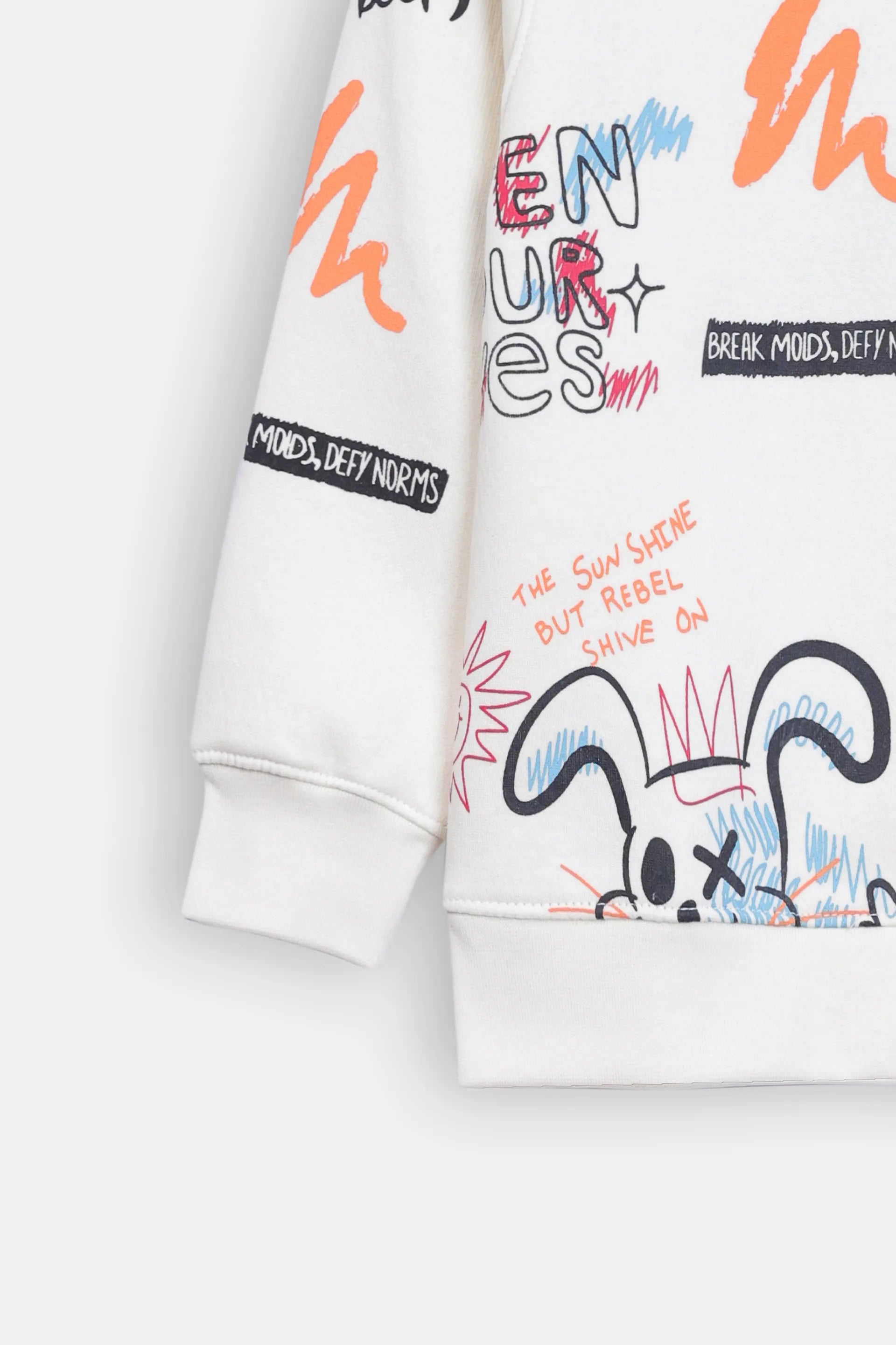 Graphic Print Fleece Sweatshirt - Cougar Clothing