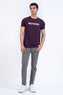Purple Regular Fit Scripted T-Shirt