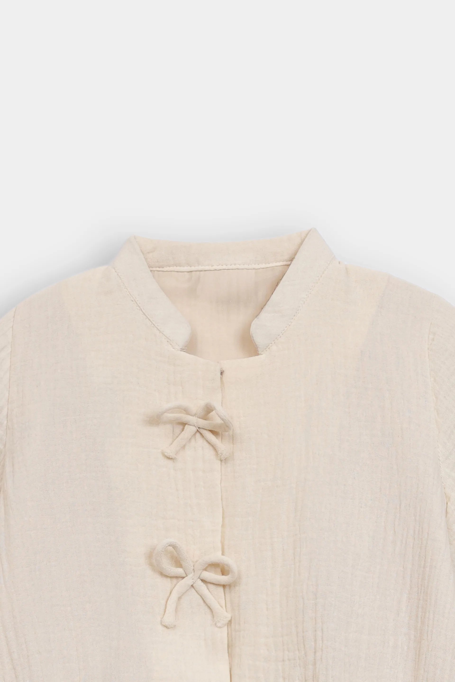 Double Muslin Bow Detailed Blouse - Cougar Clothing