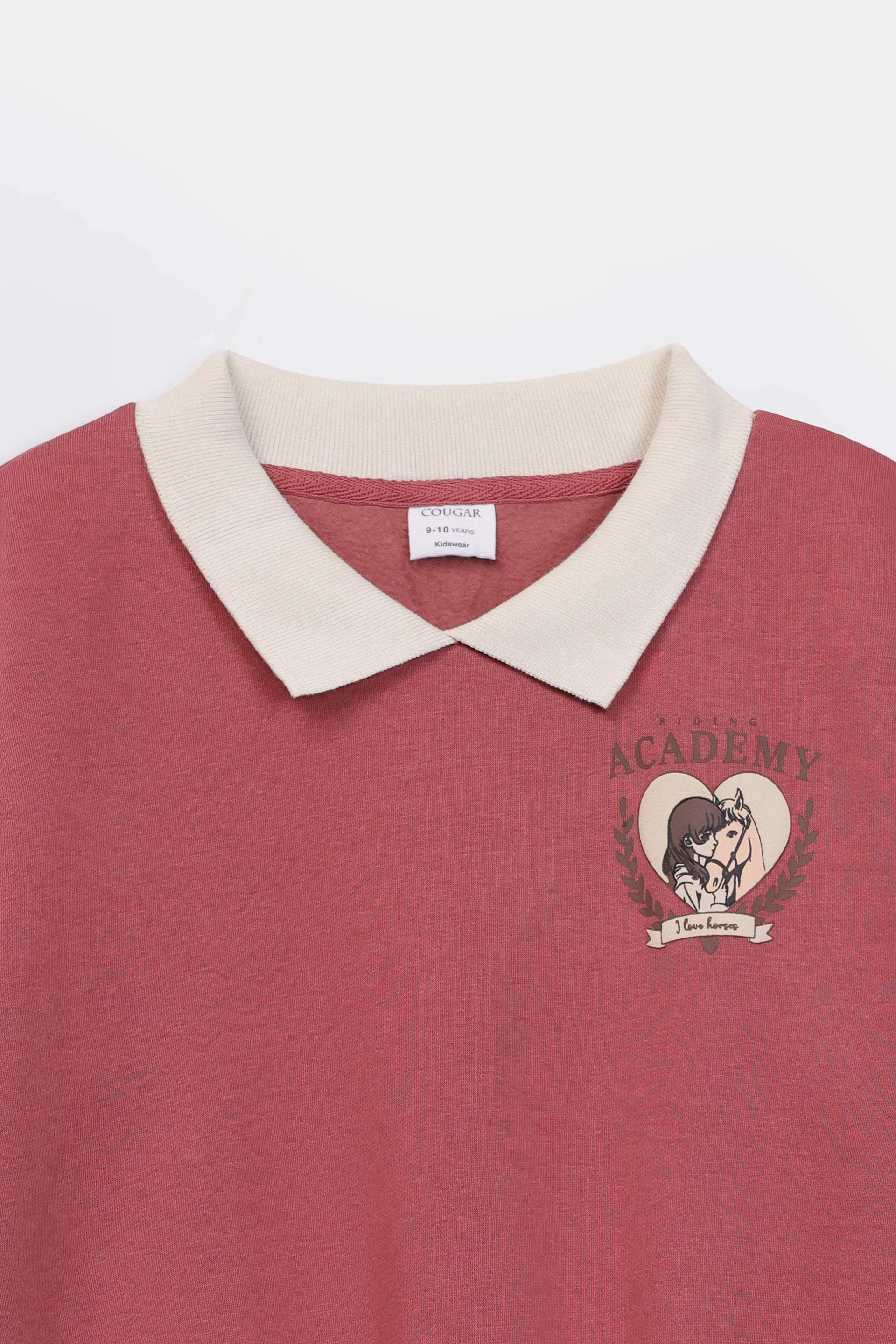 Contrast Collared Sweatshirt - Cougar Clothing